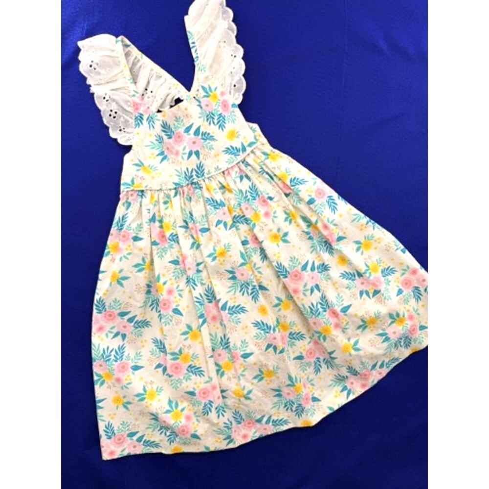 Eleanor Rose Lemonade Stand Floral Serena Dress  5-6